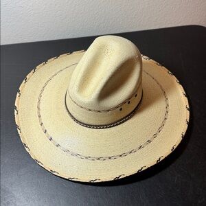 Larry Mahan Collection 10X "Palomino" Natural Straw Hat by Milano Hat Co 7 3/8